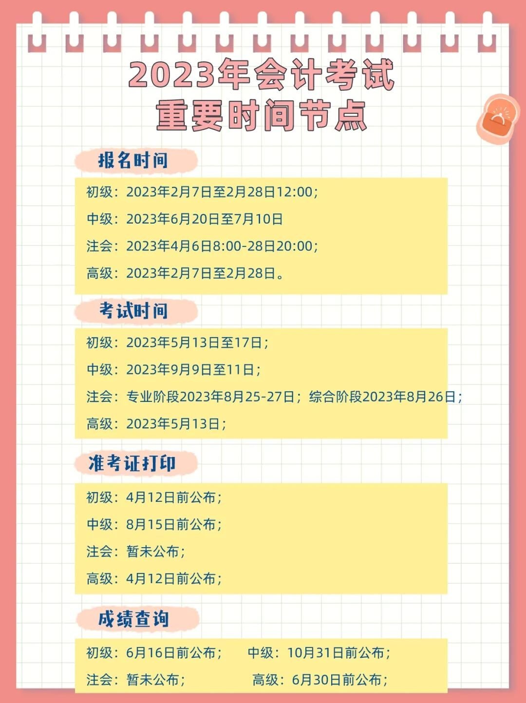 会计师考试2023年考试时间、备考建议请看这里！