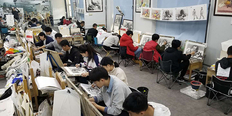 柳泉路附近中考素描培训机构 淄博新动力画室服务