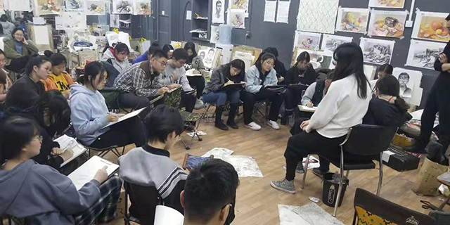 淄博十七中画室,画室