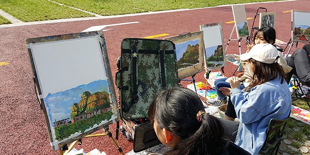 淄博十七中画室,画室